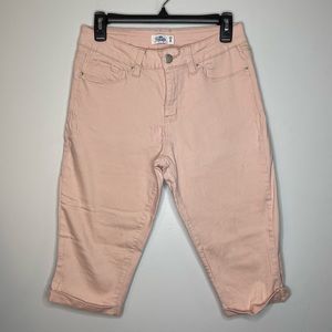 ROYALTY FOR ME Peach Cuffed Bottom Cropped Knee Length Pants Size 8